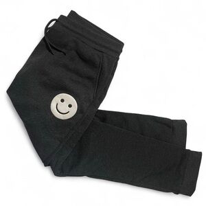 Dark Grey Sweatpants • White Smiley Face Patch • SIZE - XL
